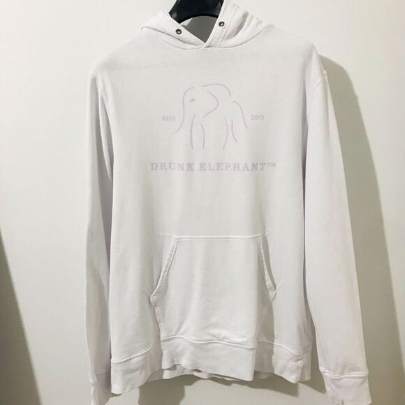Drunk elephant hoodie white size M…..S113￼ - Picture 1 of 10